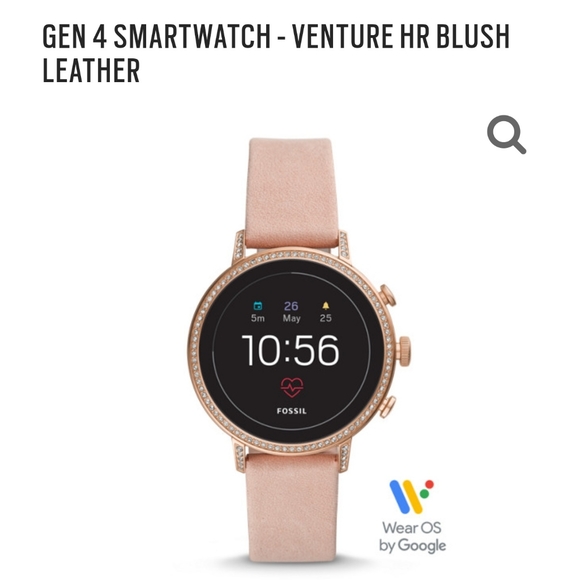 Fossil Accessories - 🆕FOSSIL VENTURE HR BLUSH LEATHER SMART WATCH